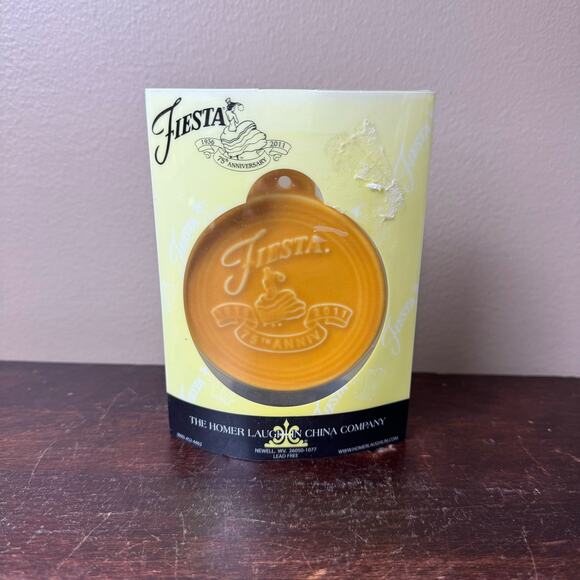 FiestaWare Fiesta Ornament #761‎ 1936 - 2011 75th Anniversary Marigold Yellow - Picture 1 of 5